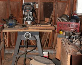 radial arm saw, welding equipment