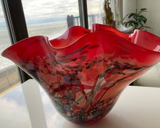 Signed art glass sculpture by John Gerletti