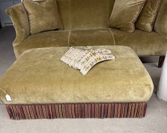 Velvet Sofa and Velvet Ottoman 
