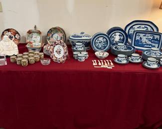 Mottahedeh Canton Dishes, Antique Canton Tureen, Antique Imari Dishes, Rose Medallion Cups