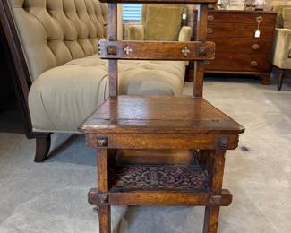 Antique Library Step Chair