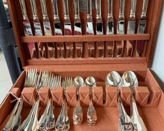 48pc Set of Christofle "Cluny" Flatware