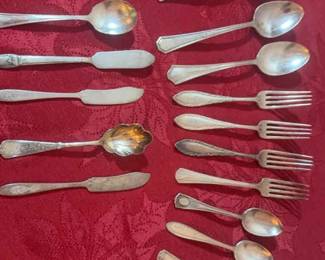Silver Plated Mix Set Flatware 