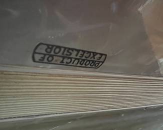 Excelsior Accordion w/Case – White – Mother of Pearl (model 306),