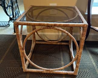 Glass Top End Table