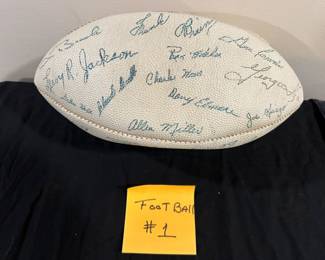 AUTOGRAPHED REDSKINS FOOTBALL (around 50),