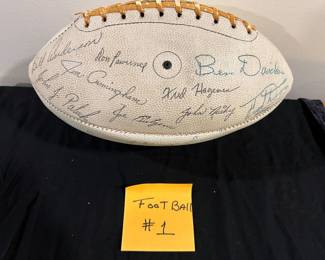 AUTOGRAPHED REDSKINS FOOTBALL (around 50),