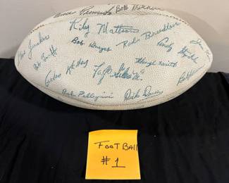 AUTOGRAPHED REDSKINS FOOTBALL (around 50),