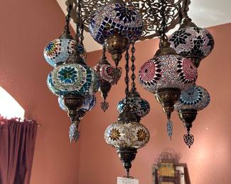 Turkish mosaic chandelier
