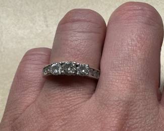 1.49 ct total weight 14k white gold