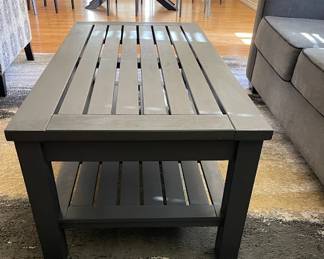 Solid Wood Gray Table 49" x 24" x 18" - $350