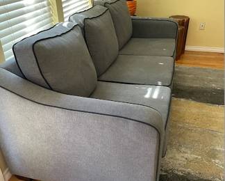 Grey and Black Couch 83" x 30" x 31- $450