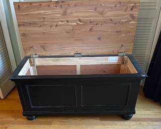 Solid wood black Chest- 45" x 20" x 21"- $400