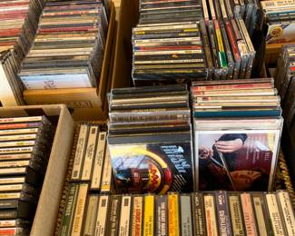CDS, CASSETTES, AND DVDS