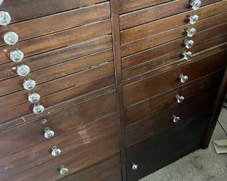 ANTIQUE DENTIST CABINET WITH MARBLE TOP
