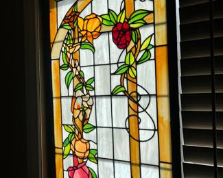 1 OF 2 STAINED GLASS WINDOWS