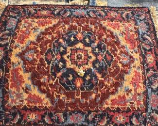 Large handmade needlepoint rug for dollhouse