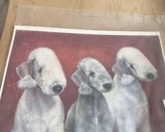 Art print Bedlington Terriers by Meredith Rambo