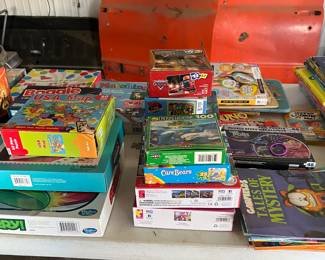 Puzzles 
Childrens books 