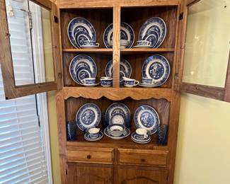 Solid Oak corner cupboard ( handmade)