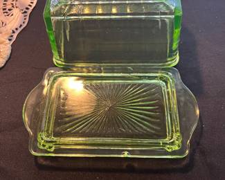 Slight chip on tray of butter dish 