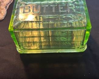 Block optic butter dish 