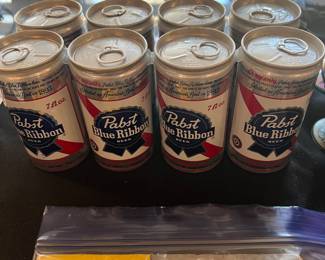 Vintage 1950’s /60’s 8 pack Pabst blue ribbon beer.  Full 