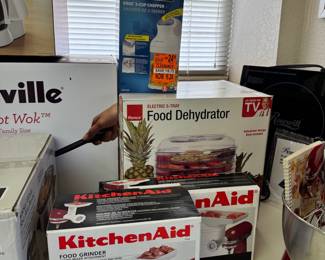 Kitchen Aid attachments, dehydrator, chopper