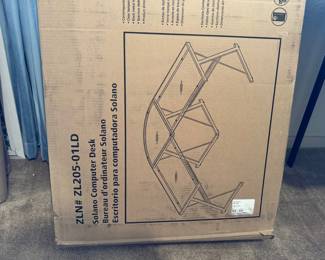 New computer desk in box