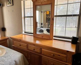 Dresser with mirror