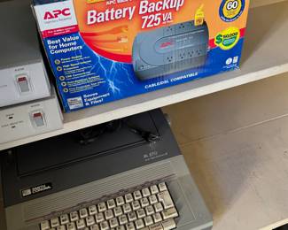 Typewriter, battery backup