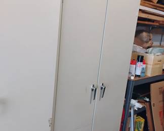 White metal closet