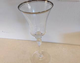 Set of glassware Crystal with silver edge 15 of these