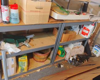 Metal shelves