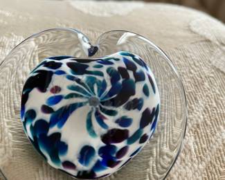 Glass hearts by Shawn Messenger. 