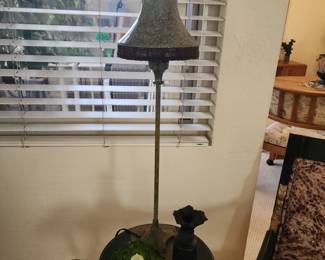 Vintage Brass 30in Clawfoot Lamp Ornate