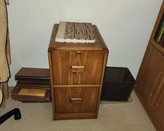 Wood 2 Drawer Filing Cabinet