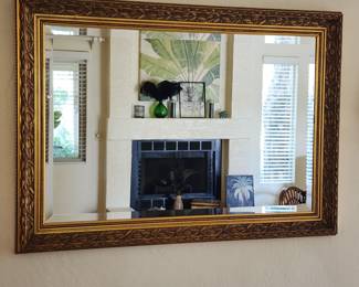 Ornate Rustic Gold Finish Wall Mirror 