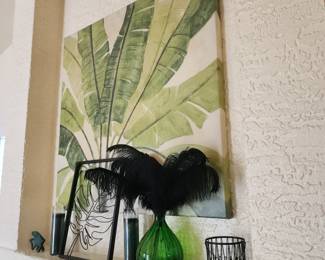 Green Leaf Canvas Art Green Wall Art