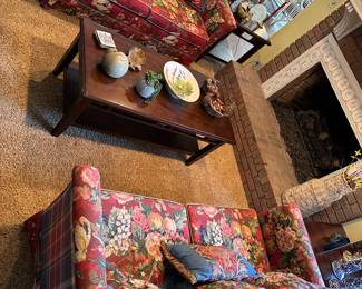 Vintage red sofas/Loveseats