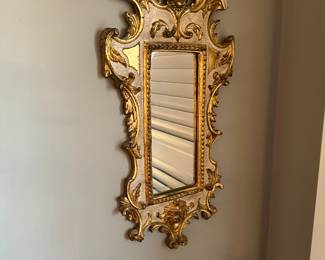 Italian gold Florentine mirror  circa 1960 