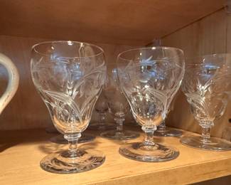 Vintage art nouveau crystal glasses