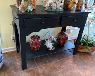 Distressed black Serving table or island 