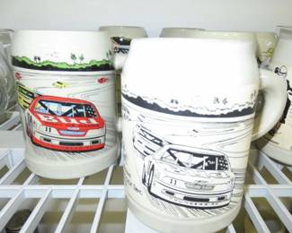 Limited Edition Daytona Budweiser Collectors Steins with prototype drawings