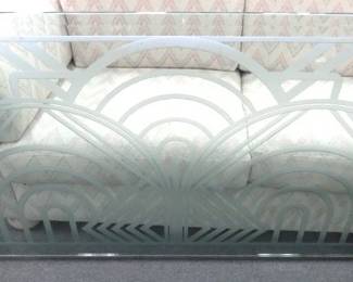 Vintage Art Deco Design Etched Glass Restaurant Booth Petition