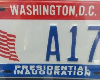 1981 Washing, D.C. Presidential Inauguration License Plate