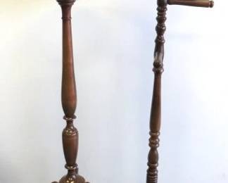 Antique Carved Wood Plant & Shaving Stand