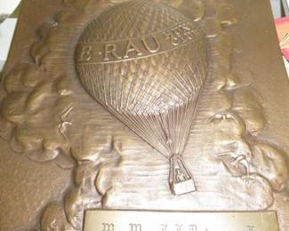 Vintage E-RAU Hunt Club Brass Plaque