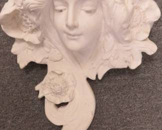 Vintage Female Art Nouveau Wall Pocket Sconce by Ornate Molds