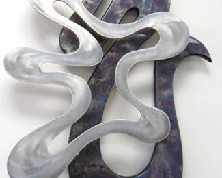 1995 Graig French "Falling Ribbon" Signed Art Wall Sculpture